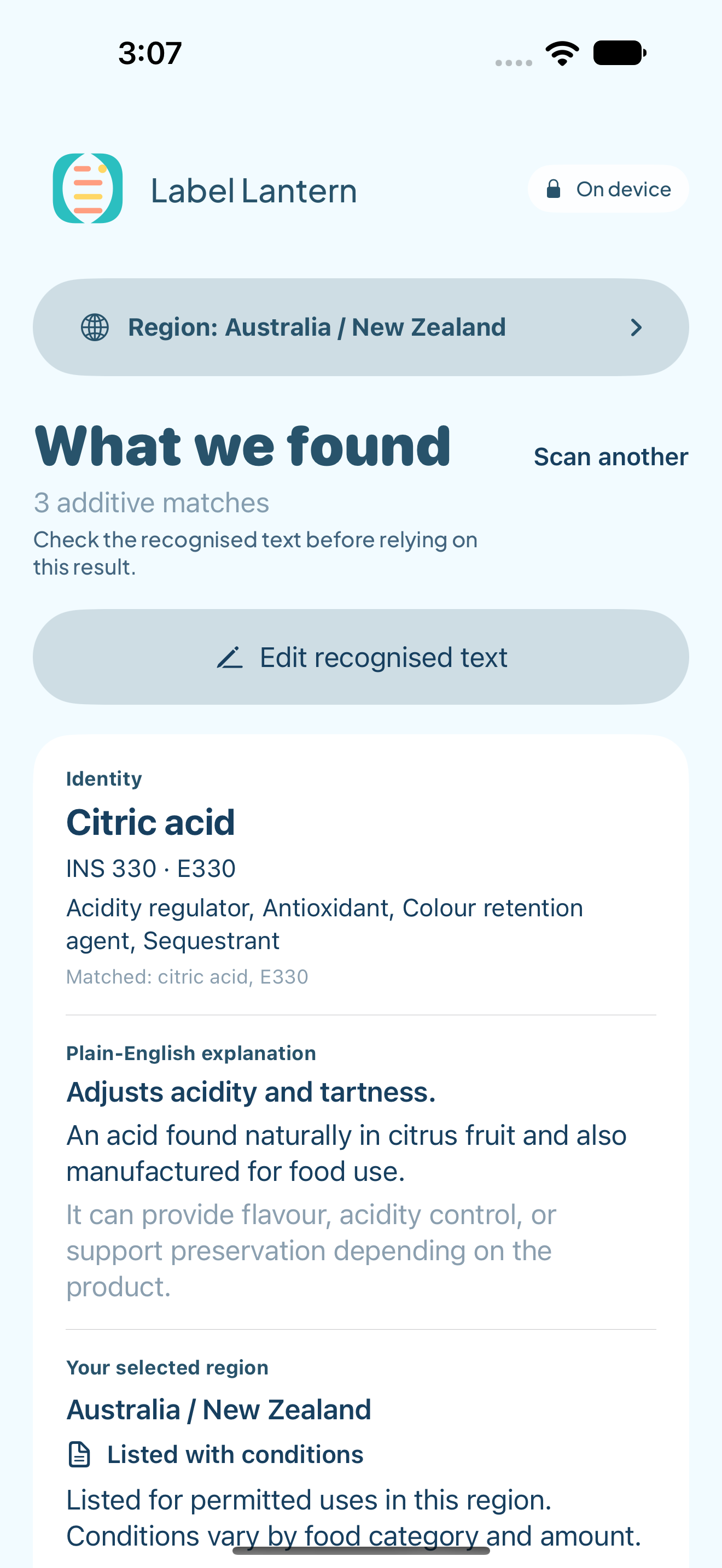 Matched additive results